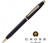Cross Century II Black Lacquered 23ct Gold Plated Pen