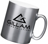 Metallic Silver Pantone ColourCoat Durham Mugs With Your Graphics At GoPromotional